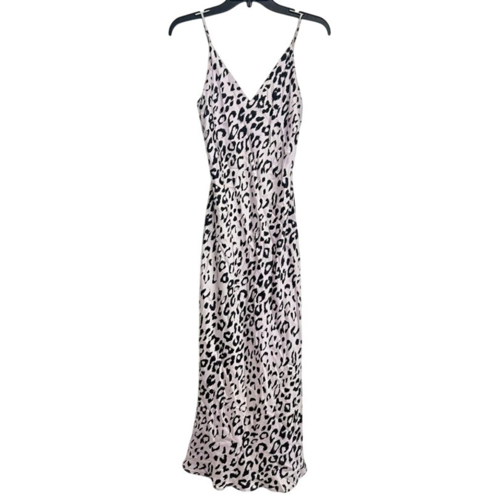 L'agence Lilac Leopard Jodie Slip Dress Size 6